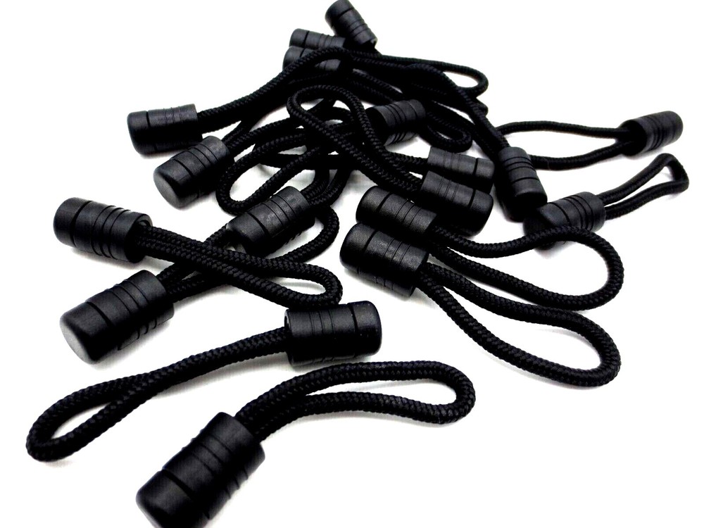 Zipper Pull Helper Zipper Leash Pull Tag Plastic End Cord Tab PREMIUM, 2" Long
