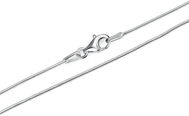 Solid 925 Sterling Silver Tarnish-Resist Italian Snake Chain Necklace 16-38 inch