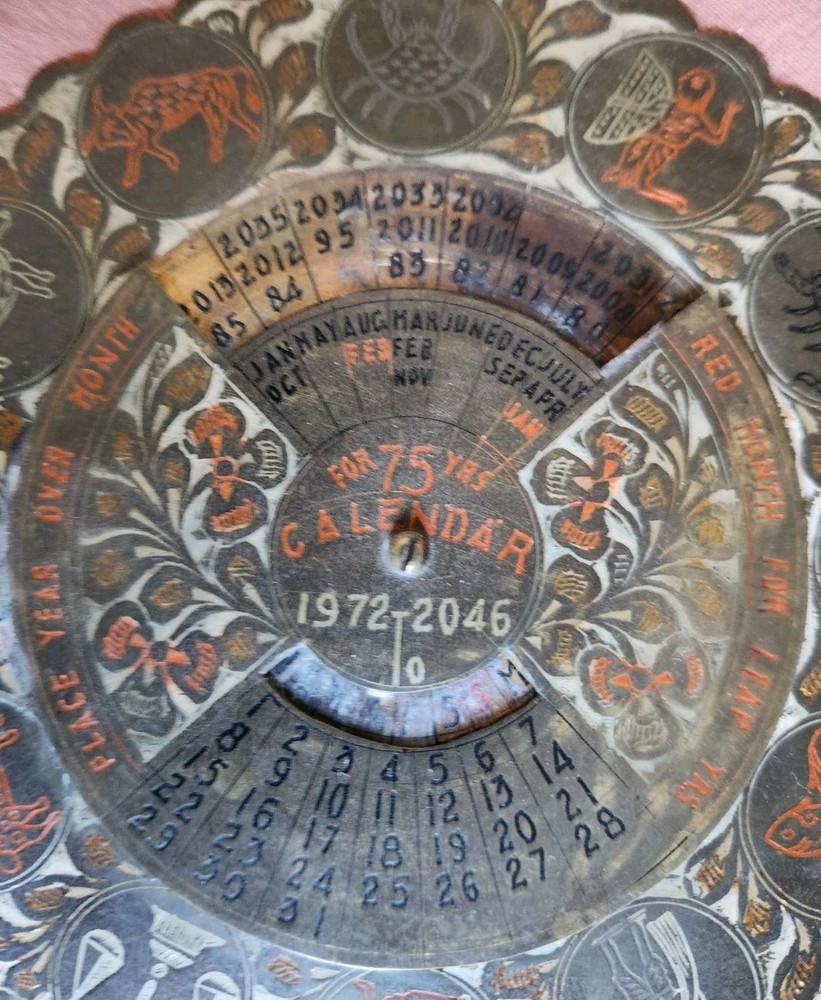 75 Year Brass Perpetual Calendar