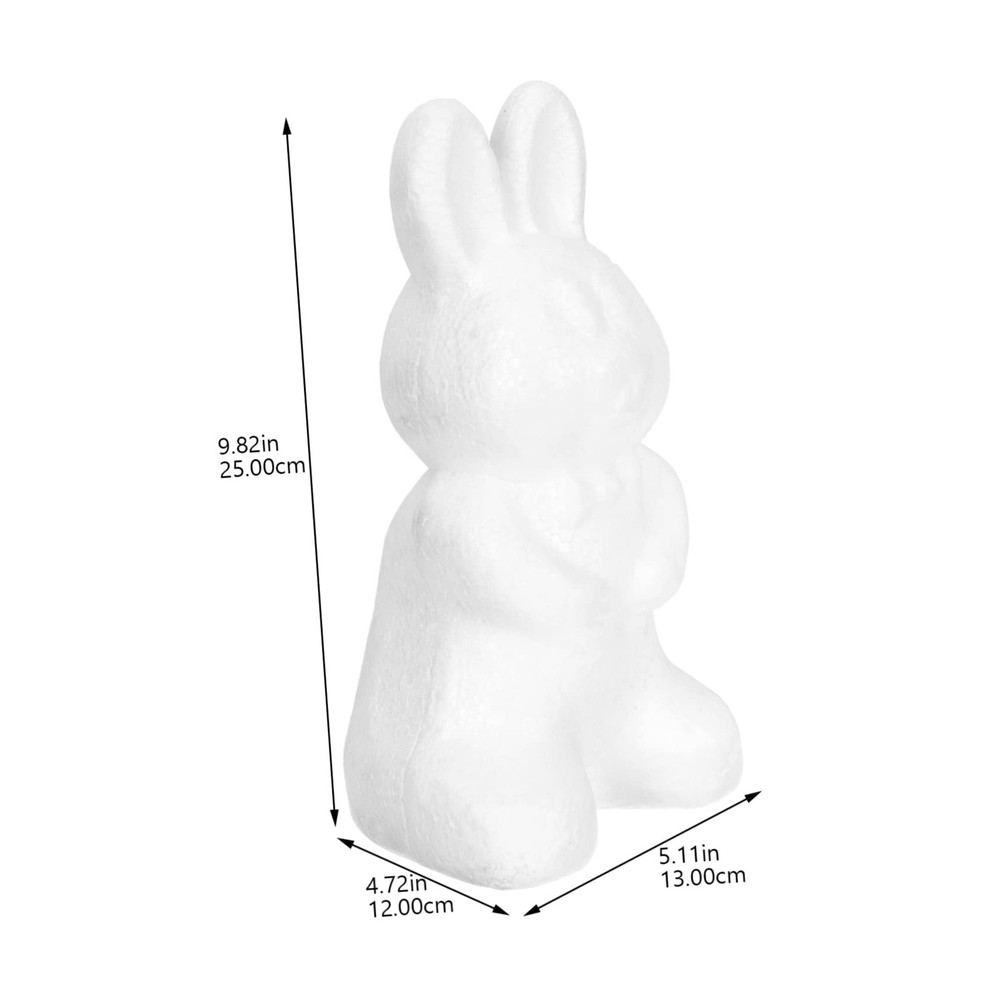2pcs Bubble Bunny Foam Bunny Model Shape Decorative Model Easter Foam Rabbit ...