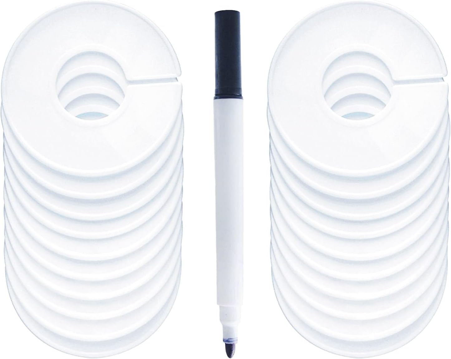 20 Pack Clothing Rack Size Dividers, Wardrobe round Hangers Label Closet Divider