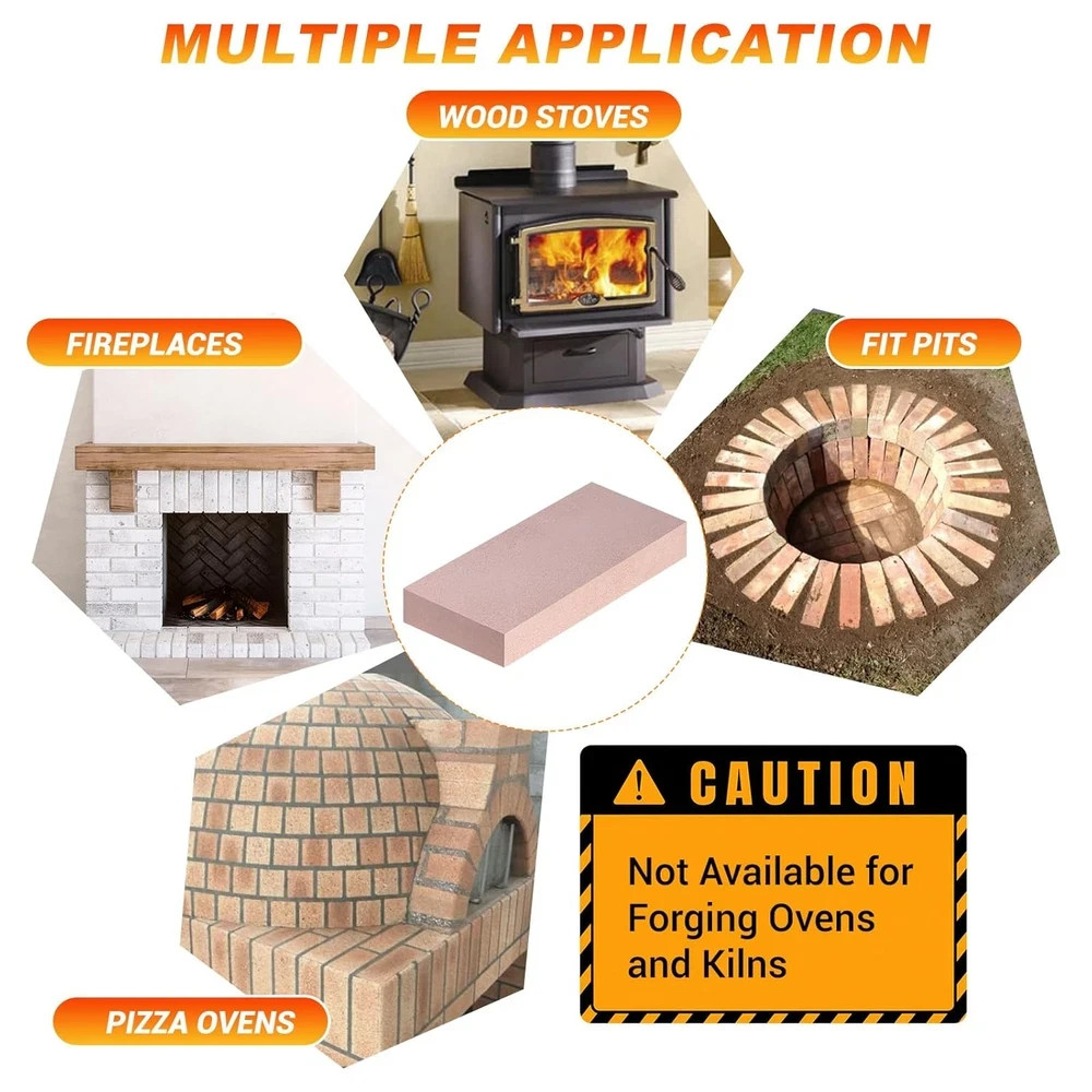 Fire Bricks, Woodstove Firebricks, High Temperature Resistant Clay Firebricks fo