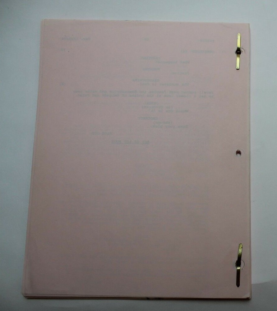Miami Vice / Jack Richardson 1988 TV Script "Honor Among Thieves?" Don Johnson