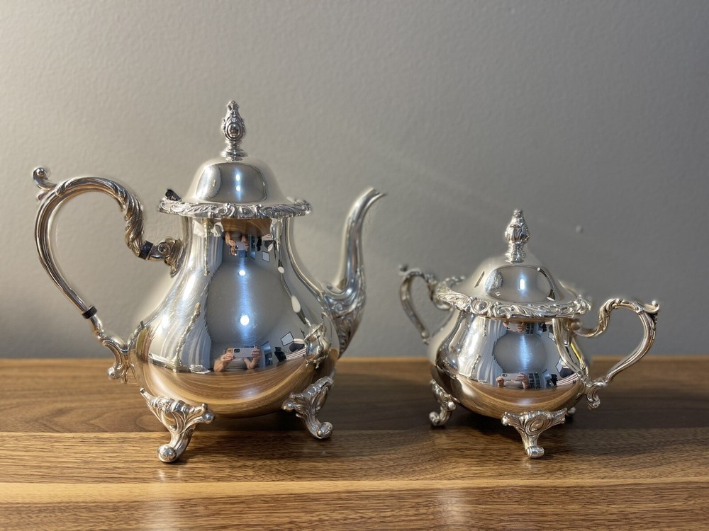 Vintage Webster Wilcox Coffee Pot Tea Pot Sugar Dish Set