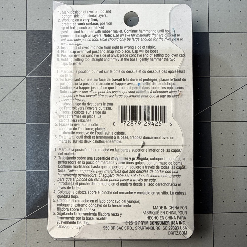 Dritz Double-Cap Rivet Tools, 3pc