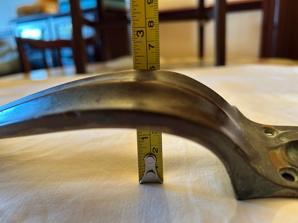 Reclaimed Vintage Large Brass Pull Bar Handle 14 inches long