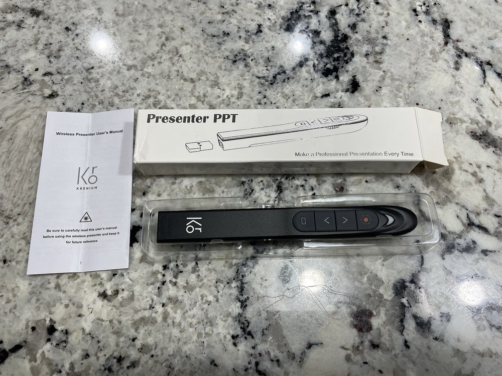 KRONIUM 2.4GHz Wireless Presenter Remote Presentation USB Control PowerPoint PPT