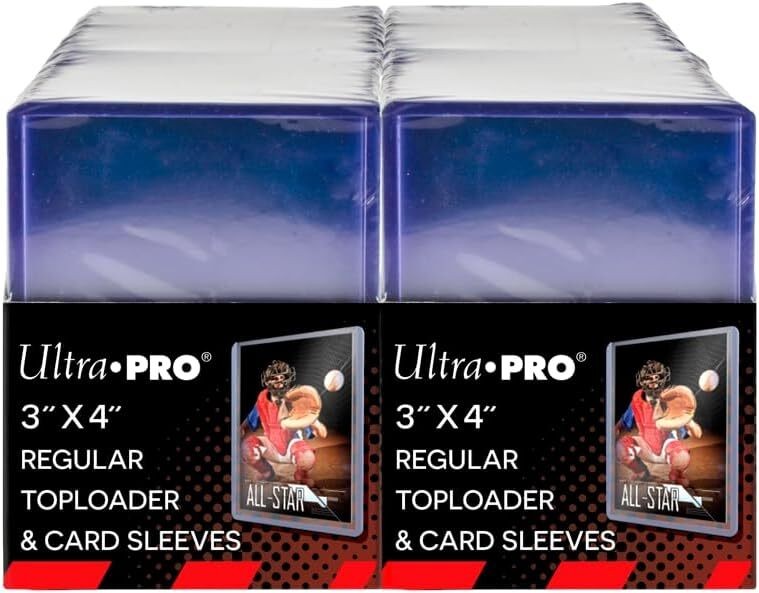 200ct Ultra PRO 3"x4" Regular Toploaders + 200 Sleeves for 35pt Sports Card