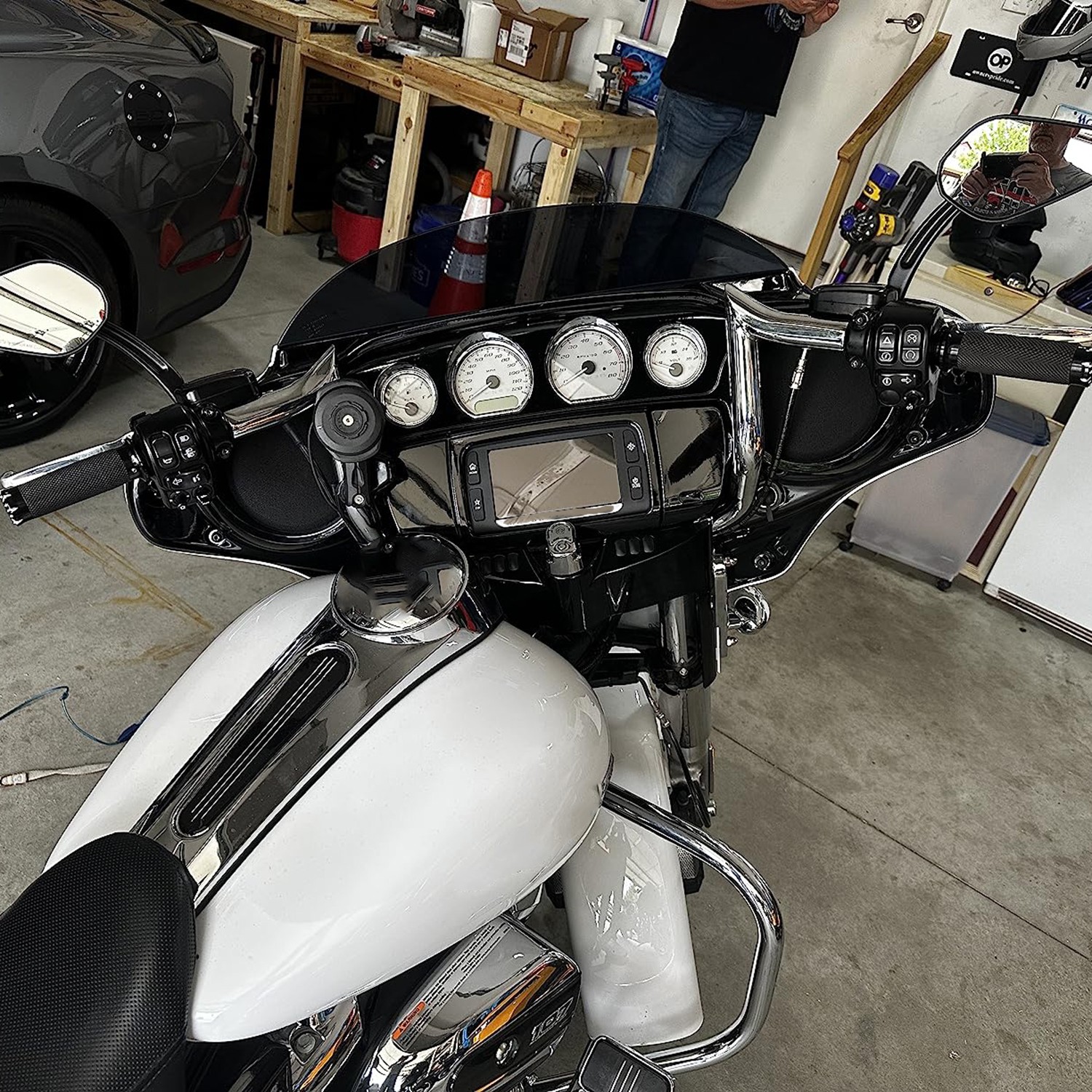 Bar 10" 12" 14" Pre-Wired Handlebars for Harley Street Glide Electra Glide FLHX