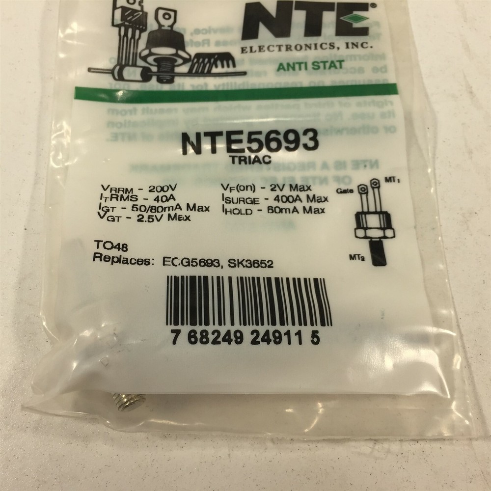 (1) NTE NTE5693 TRIAC - 40Amp, 200V