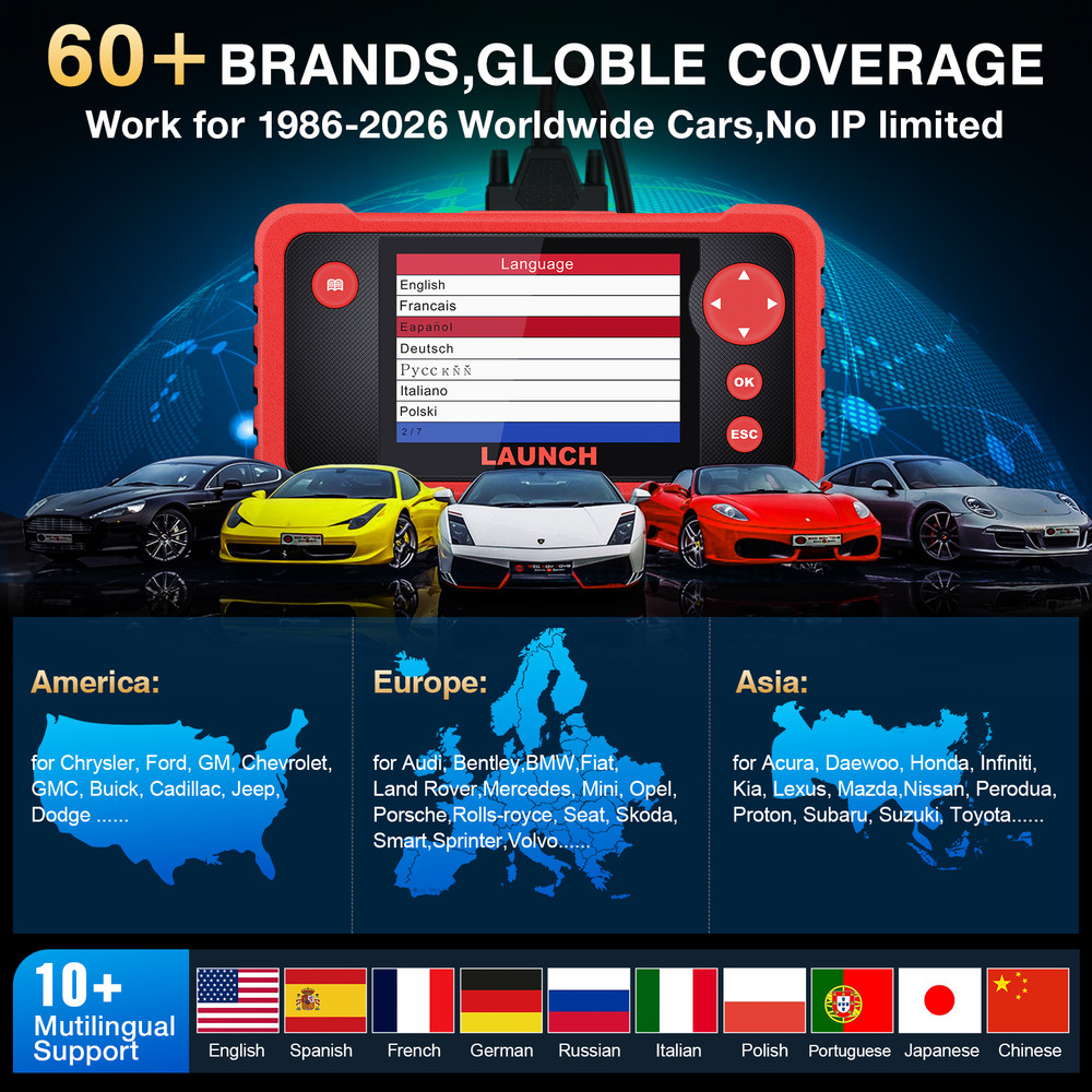 2026 LAUNCH CRP123 OBD2 Scanner ABS SRS Code Reader Engine Car Diagnostic Tool