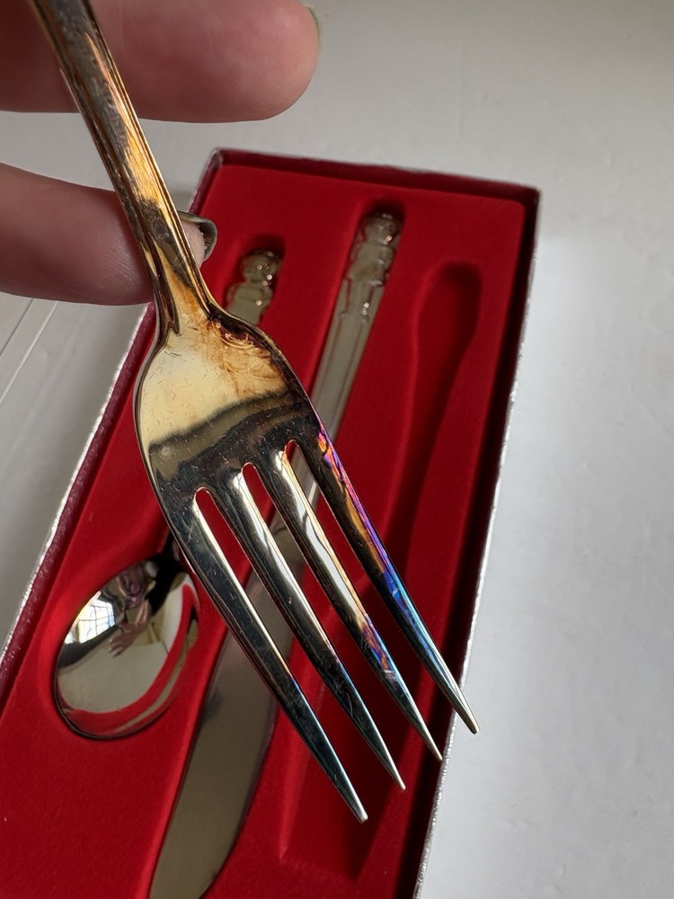 Vintage Campbell Soup Kid Collection Silverplate Flatware set - Fork, Spoon -c
