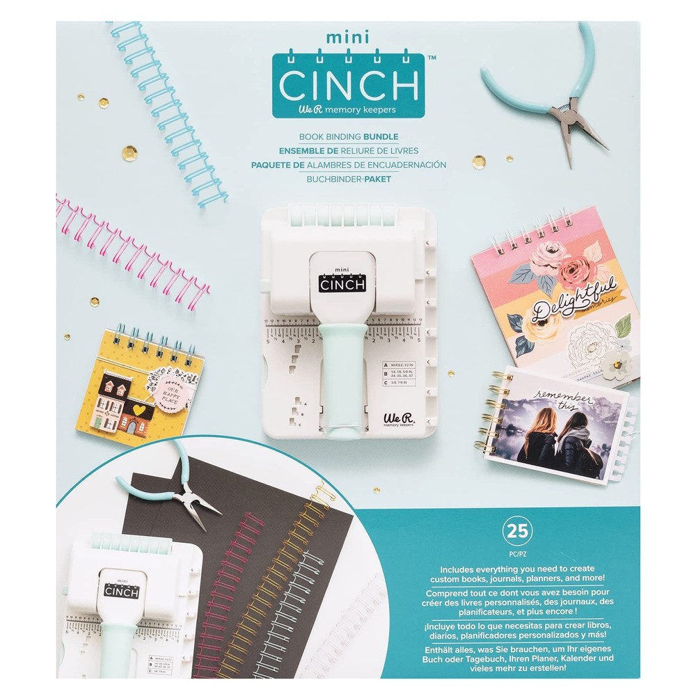 Mini Cinch Bundle Includes Book Binding Machine, 16 Wires, Wire Cutters, and ...