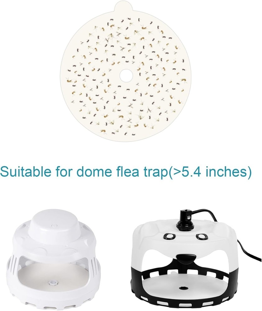 24 Pack Flea Trap Refill Discs for Bug Md Flea Trap, 5.4" Replacement Sticky Pad