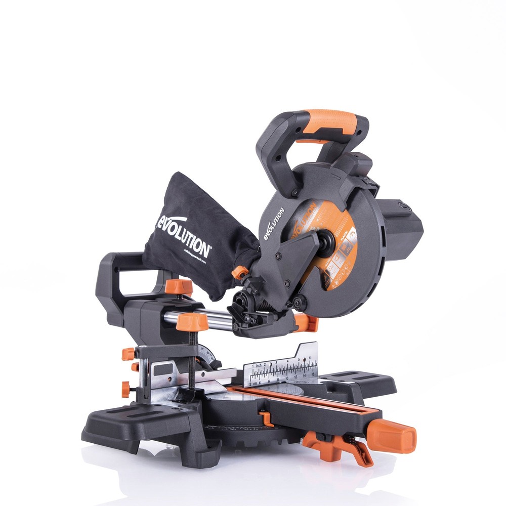 Evolution R185SMS+: Single Bevel Sliding Miter Saw With 7-1/4 in. Multi-Material