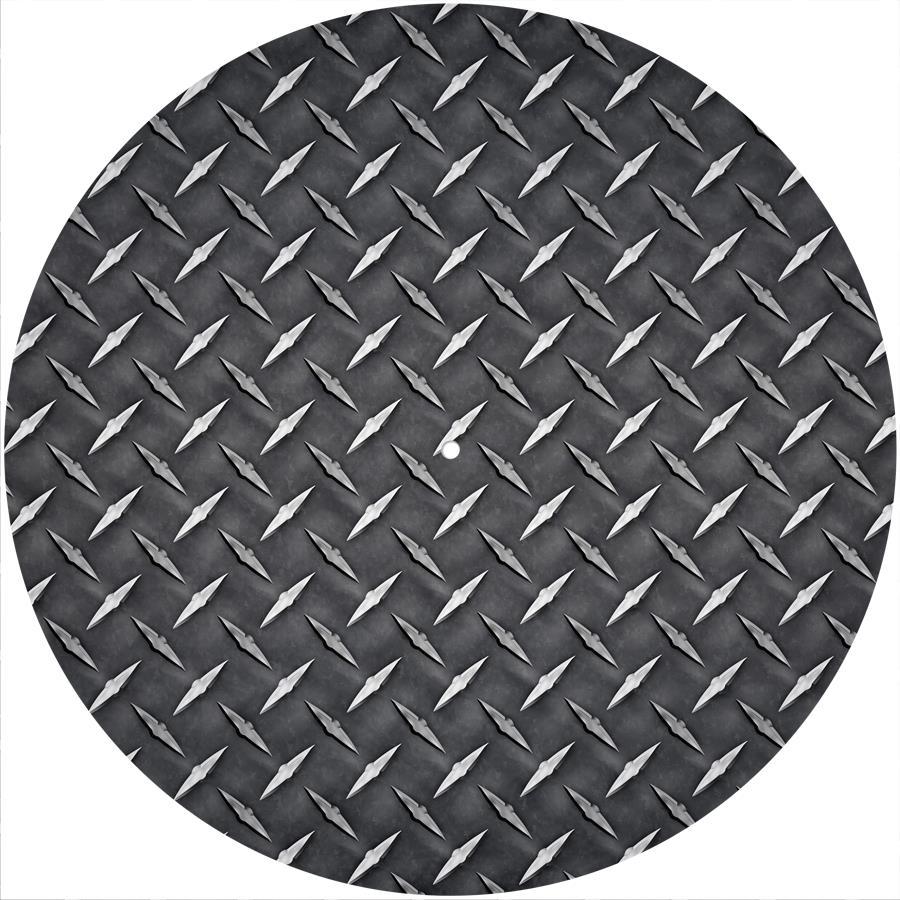 Slipmat Slip Mat 12" Turntable LP DJ Record Player DIAMOND Checker PLATE BLACK