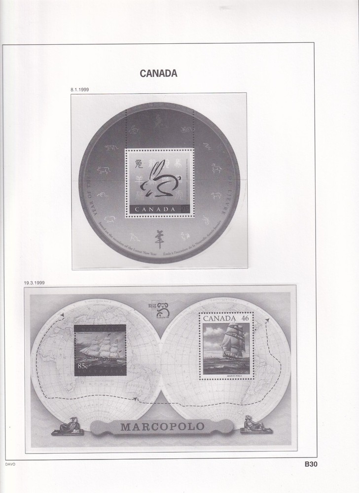 CANADA DAVO II HINGELESS ALBUM & SLIPCASE 1981-1999 111 +7 PAGES (LIST BELOW)