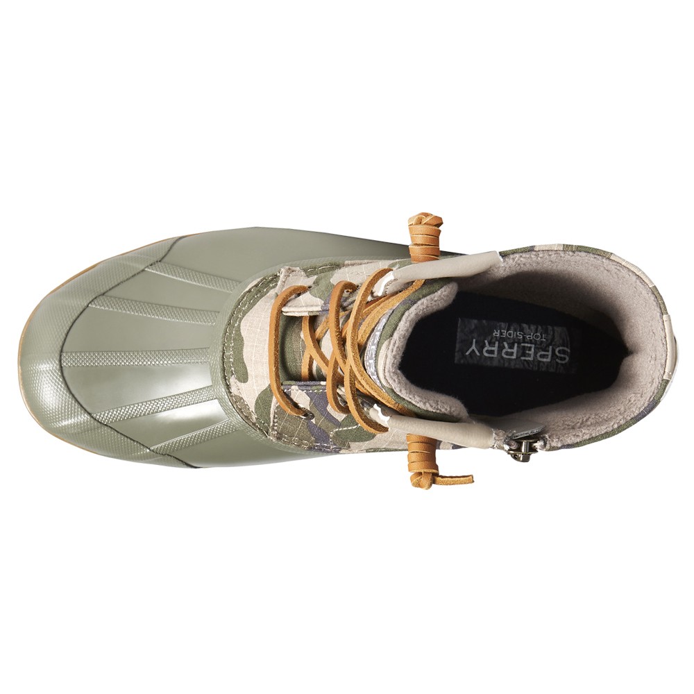 Sperry Syren Gulf Camo Duck Womens Green Casual Boots STS86761