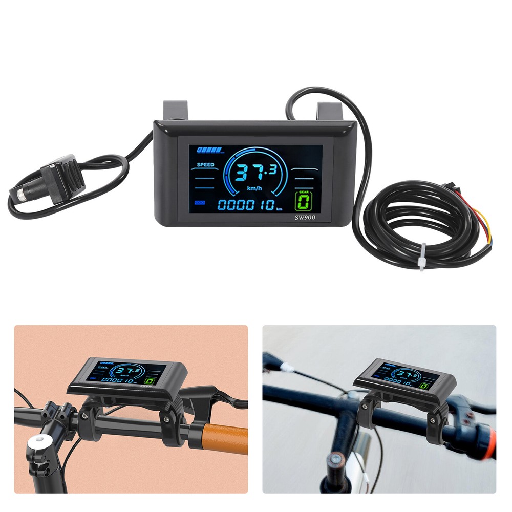 LCD Display Electric Bicycle Display Screen E-Bike Multicolor Screen Rectangle