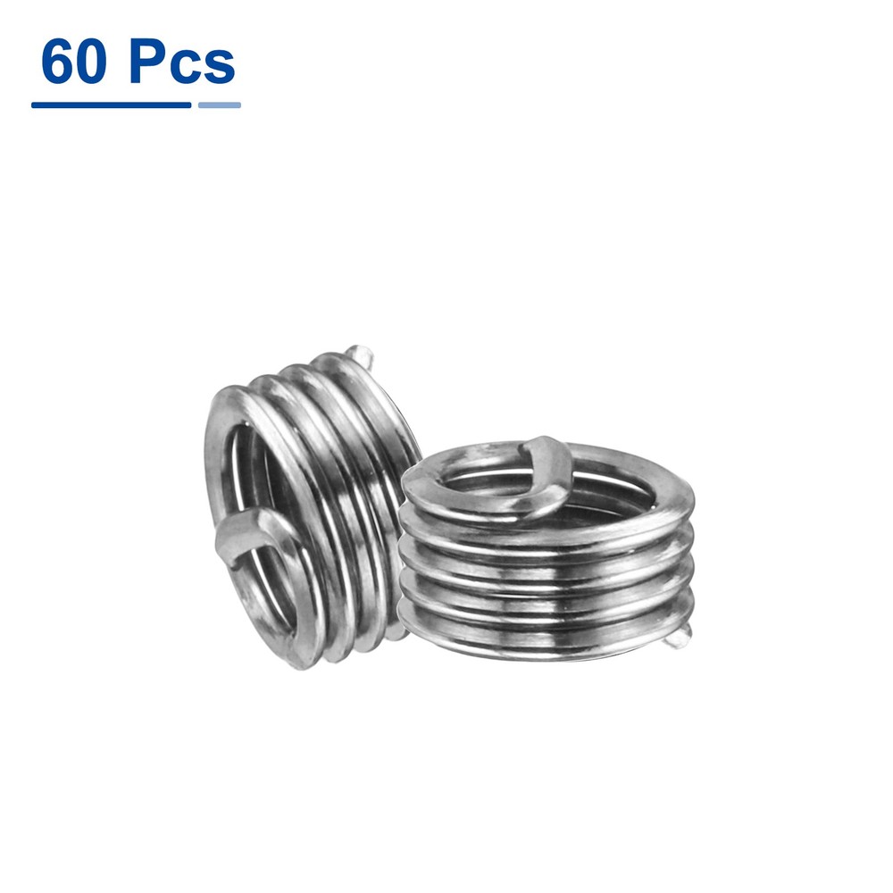 60pcs Wire Thread Inserts M3 x 0.5 1D Helical Threaded Sleeve