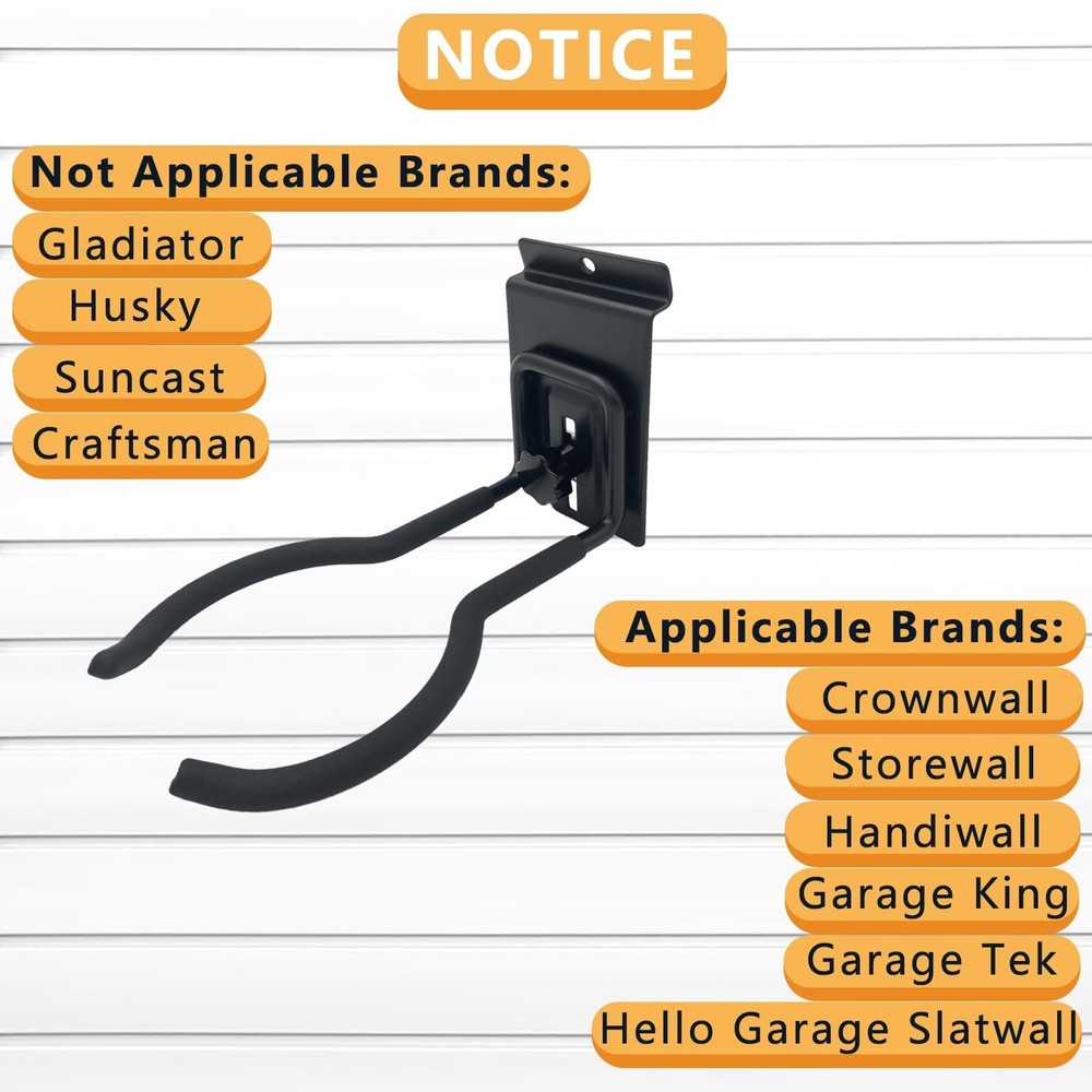 Adjustable Slatwall Hooks, Lockable Slatwall Weedeater & String Trimmer Hange...