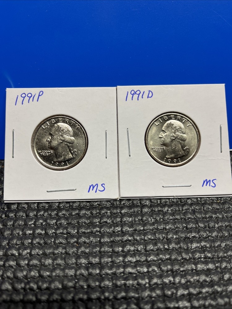 1991 P&D Washington Quarter Set