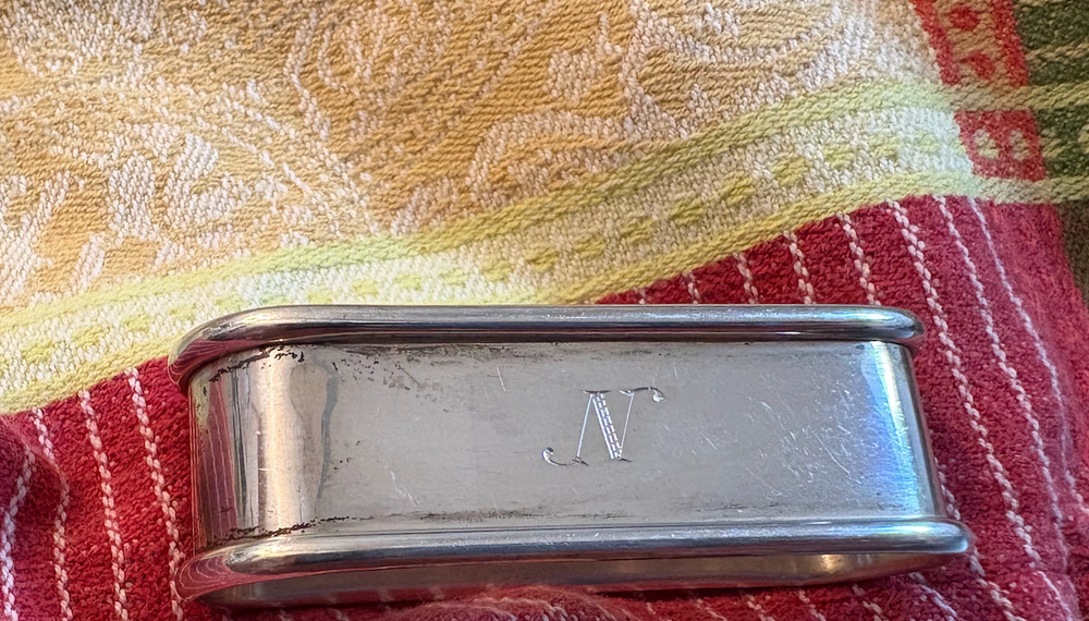 Gorham Sterling Silver Napkin Ring Initial Engraved “N” # 630