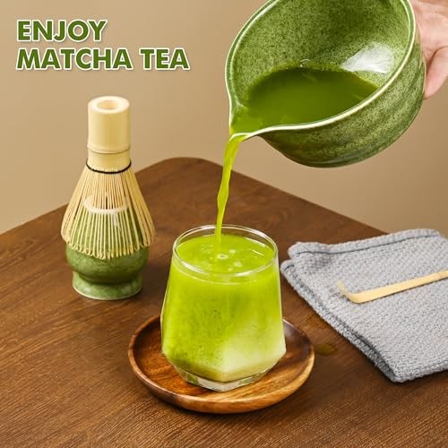 Matcha Whisk Set-Japanese Matcha Tea Kit includes Matcha Bowl with