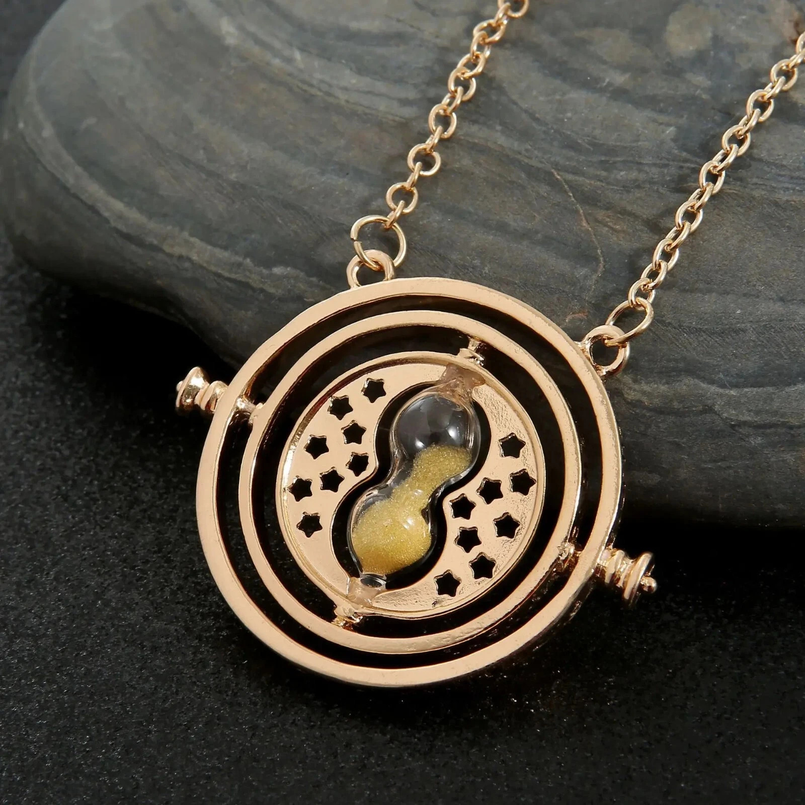 Harry Potter Time Turner Necklace Hermione Hourglass Pendant Gift Halloween US