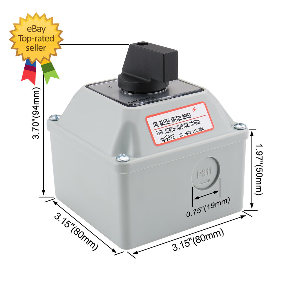 Universal Rotary Changeover Switch SZW26-20/D202.2D-W with Wider Master Switch E