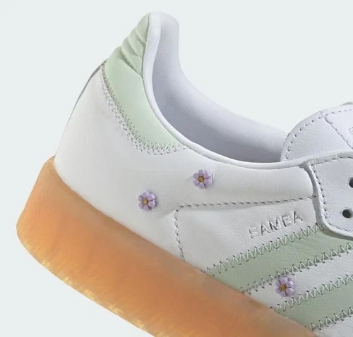 Adidas Women's Sambae Floral White/Linen Green JS3954