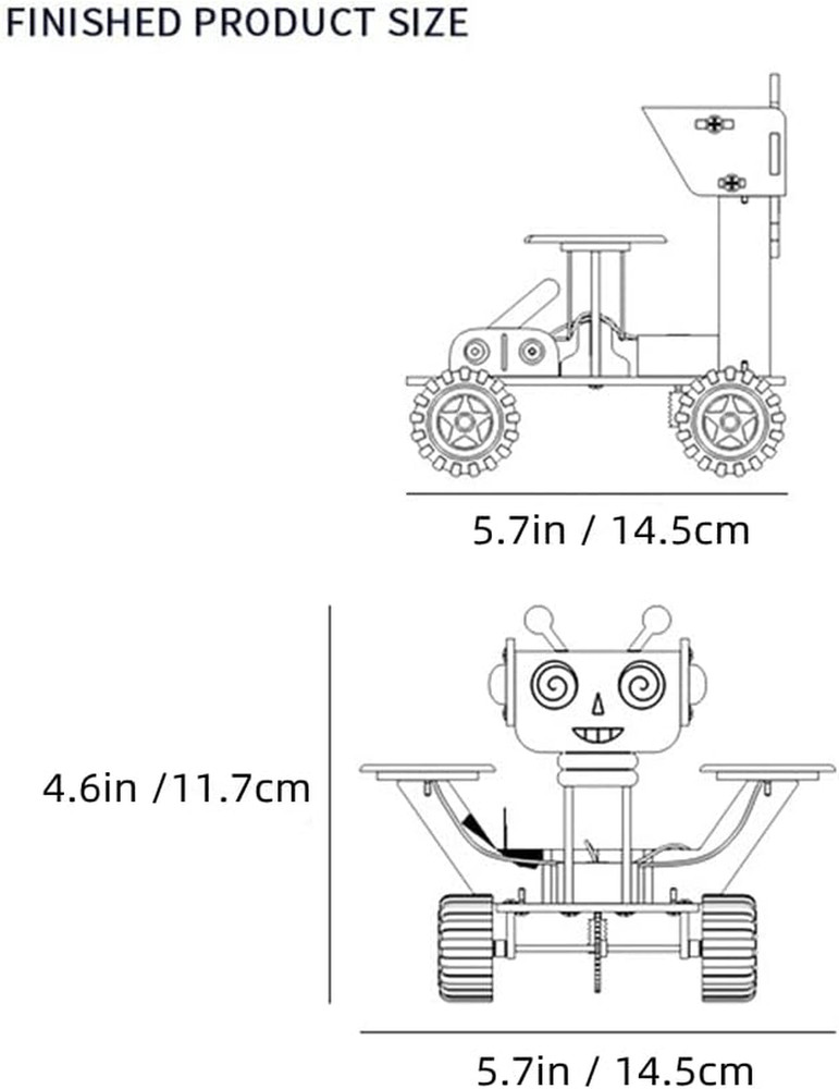 Science Solar Mars Rover Model DIY Kit, Eco-Engineering Project Building Toys