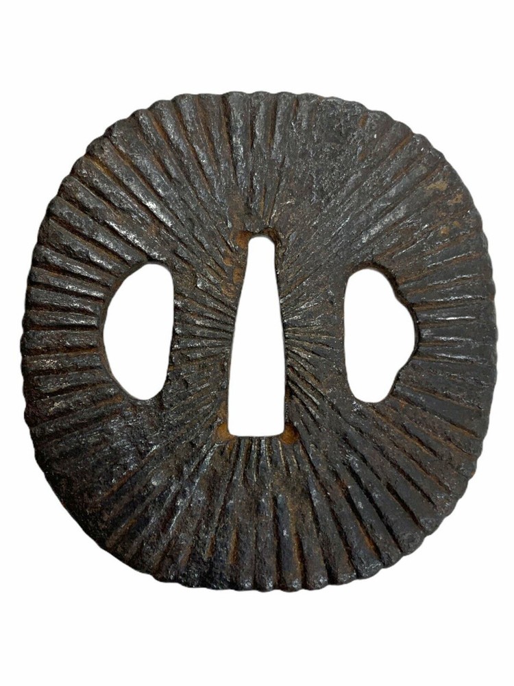 Japan Japanese Samurai Sword Iron Tsuba 2