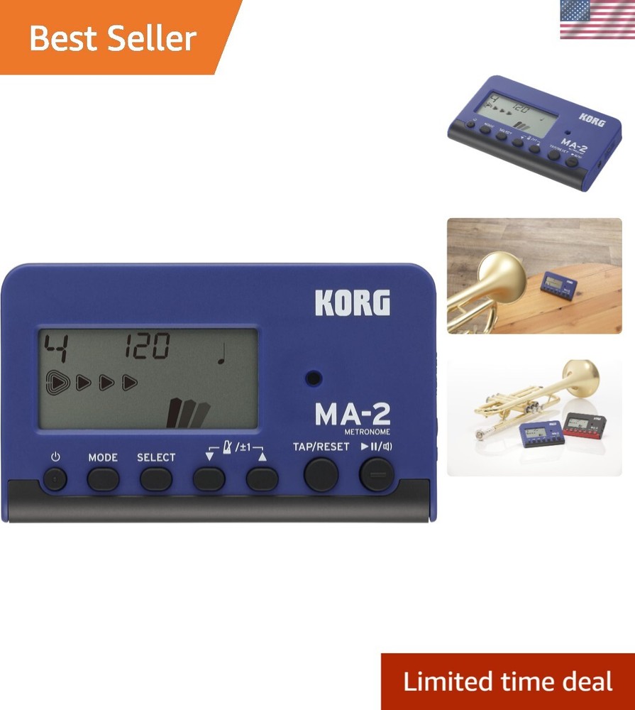 Lightweight Multi-Function Metronome with Long Battery Life - Black/Red and Blue
