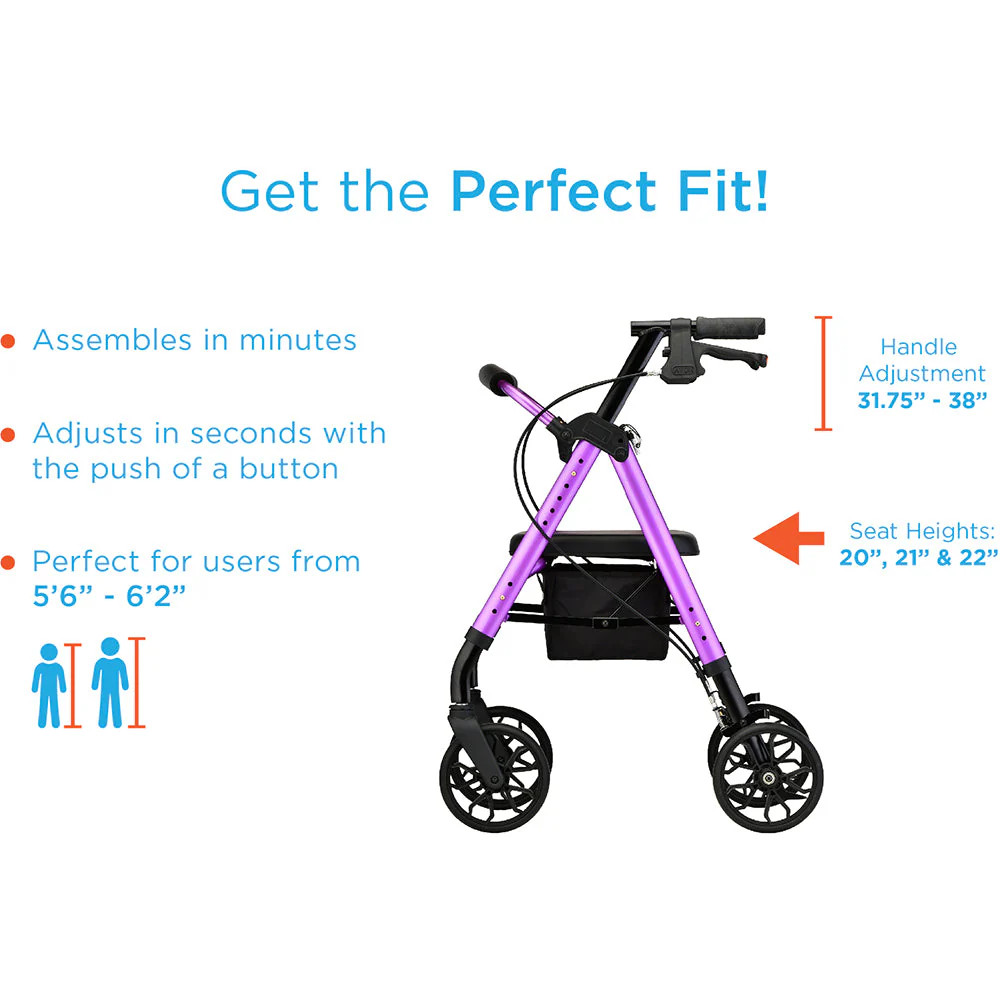 Nova Medical - Star 8 Standard Rollator Walker 4288