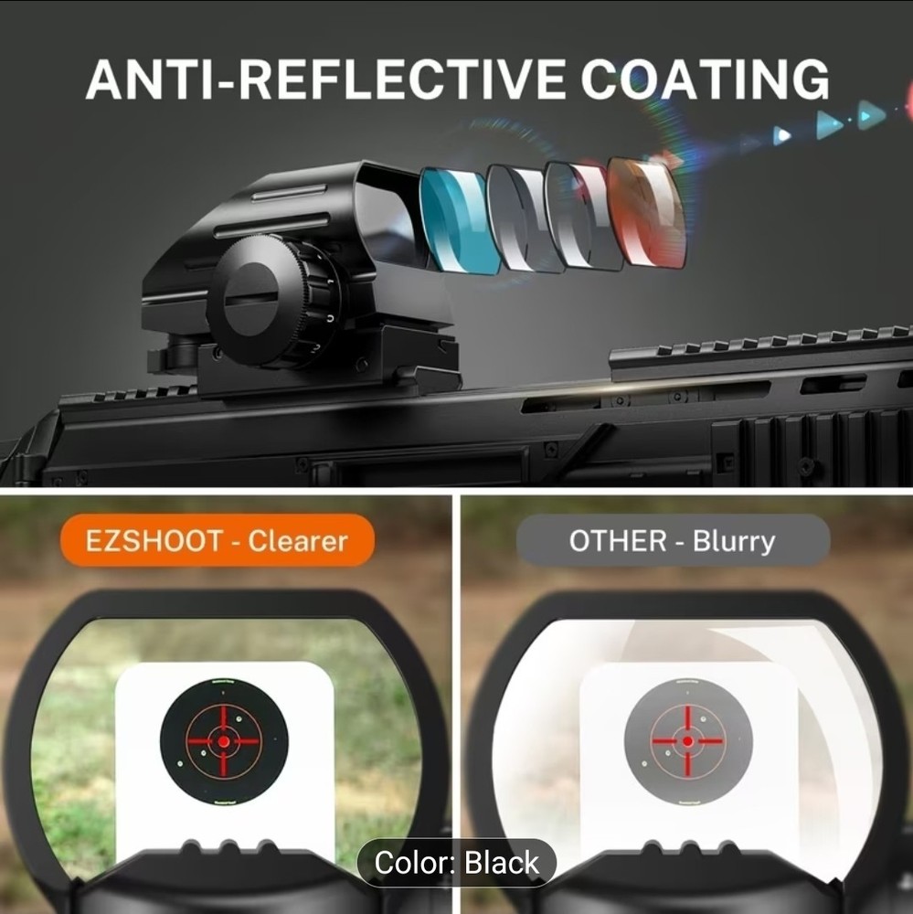 EZshoot Reflex Sight with 4 Reticles Red Dot Sight, Reflex Holographic Optic