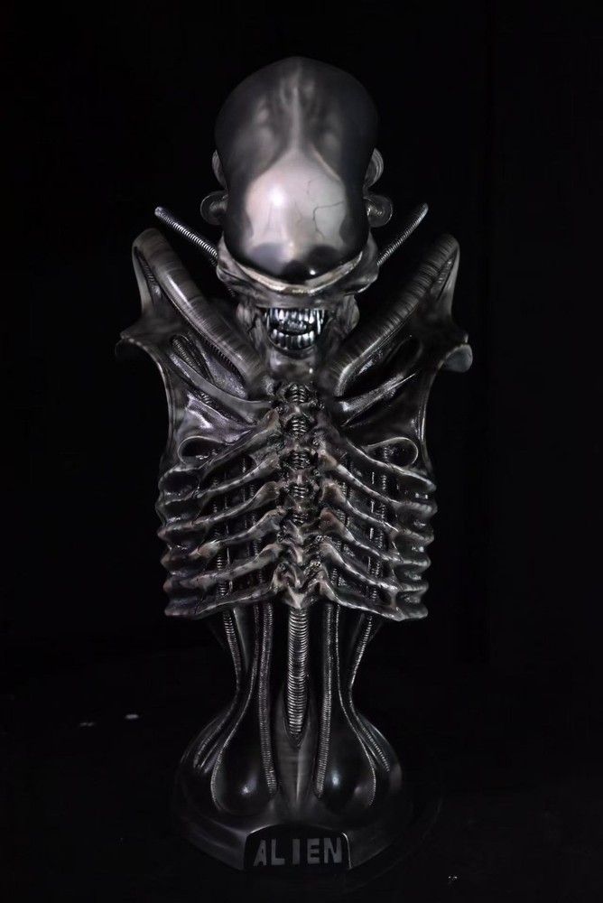 Alien Bust, 1:3 Scale, 14 in tall, resin material, custom-made