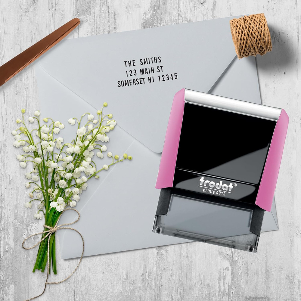 Printy 4913 Self-Inking Do It Yourself (DIY) 5 Line Personalized Custom Message