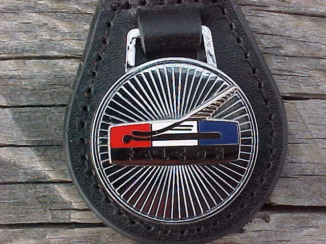 FORD FALCON LEATHER KEY FOB VINTAGE NOS CUSTOM-MADE HI-QUALITY