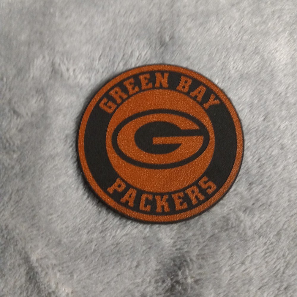 Packers Leather Iron on Patch For Hats And Accessories