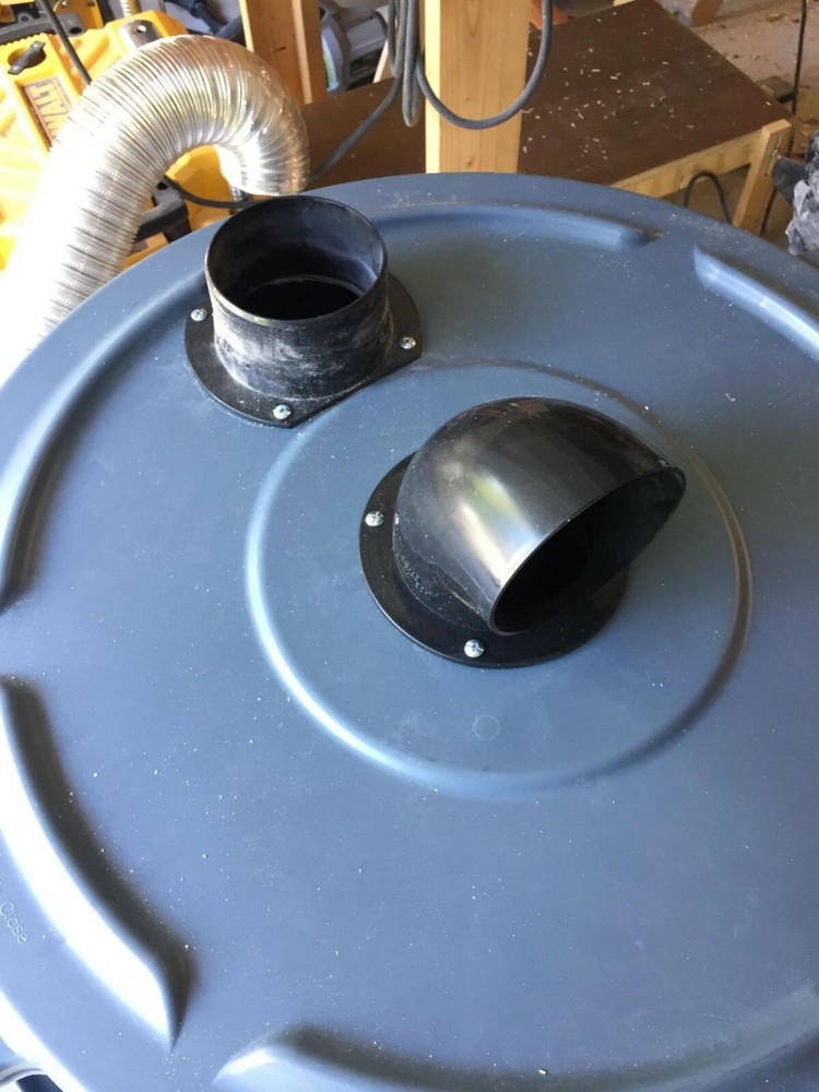 4" Cyclone Dust Separator Collector Kit Barrel Drum Trash Can Workshop Extractor