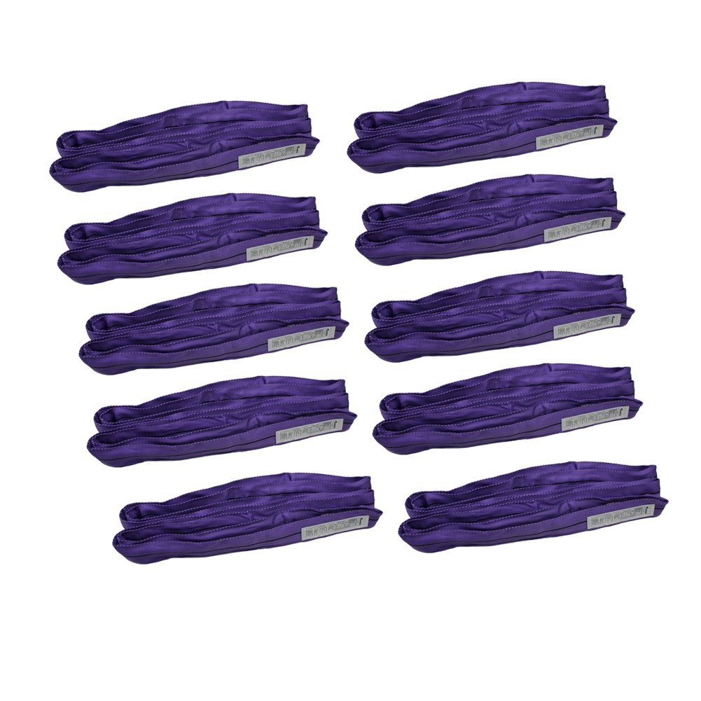 10 PK 4FT Purple Endless Round Sling Wrecker Crane Rim Sling Lifting Loop SF5:1