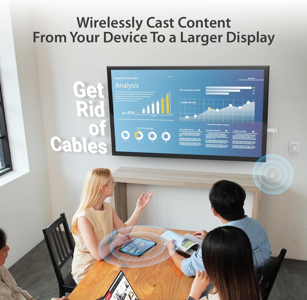 j5create ScreenCast 4K Max Wireless Display Adapter with Enhanced Antenna T41-12