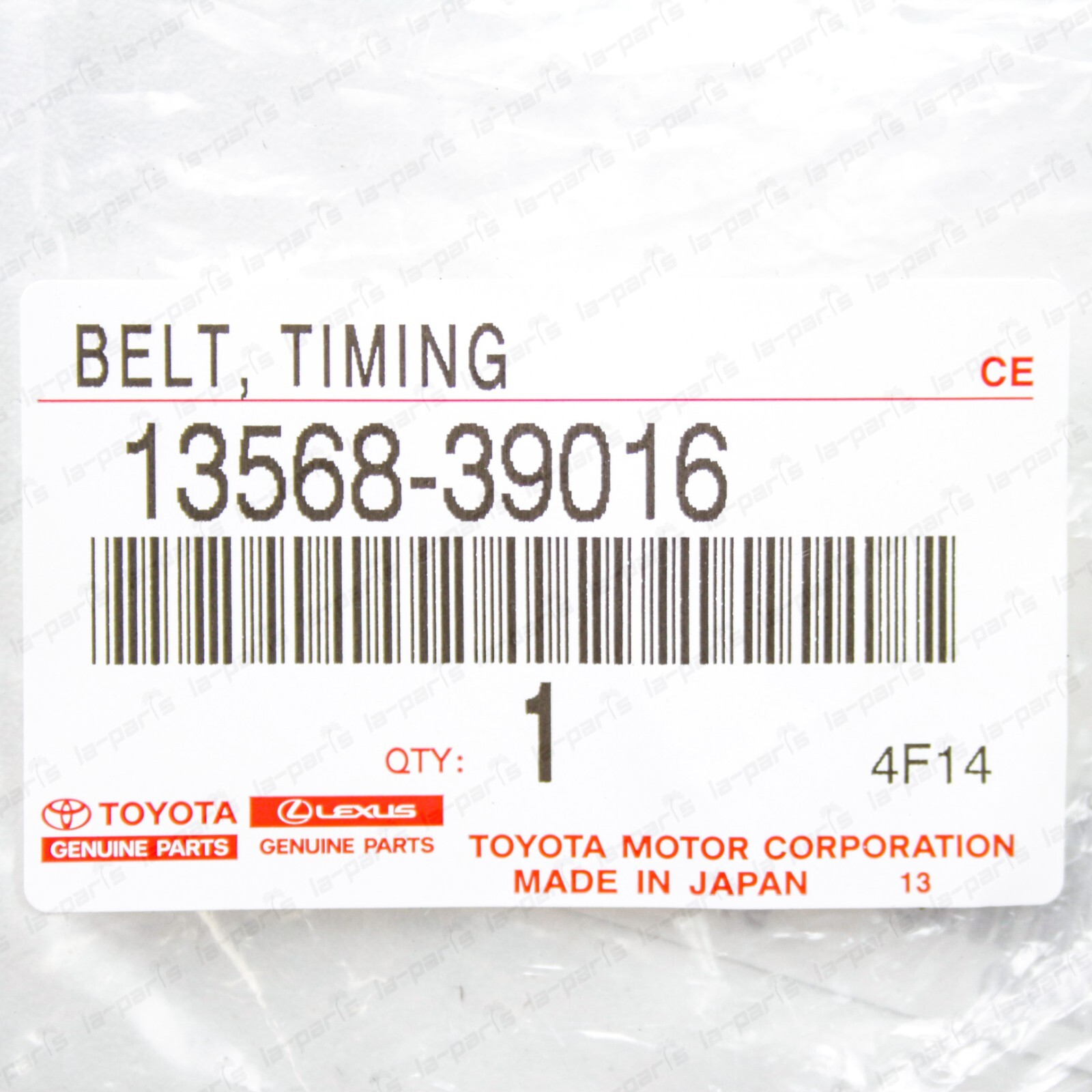 New Genuine OEM Toyota 1KDFTV 2KDFTV Diesel Engine Timing Belt 13568-39016