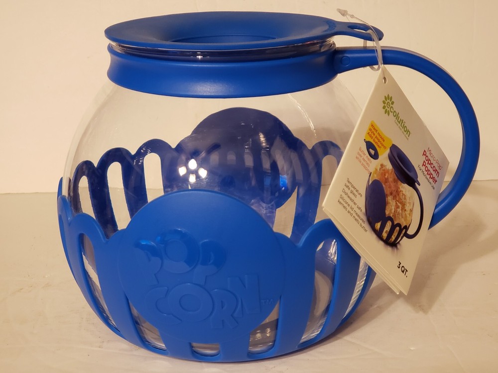 Ecolution Microwave Micro-Pop Popcorn Popper Glass 3 Qt (NEW NO BOX)