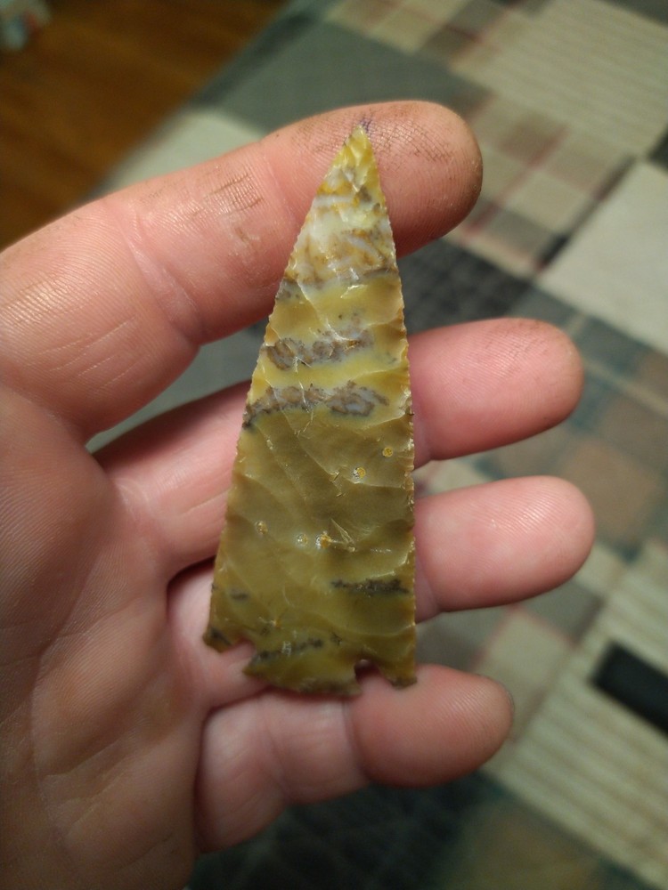 Square Barbed Clay Agate 3" x 1 3/'8"