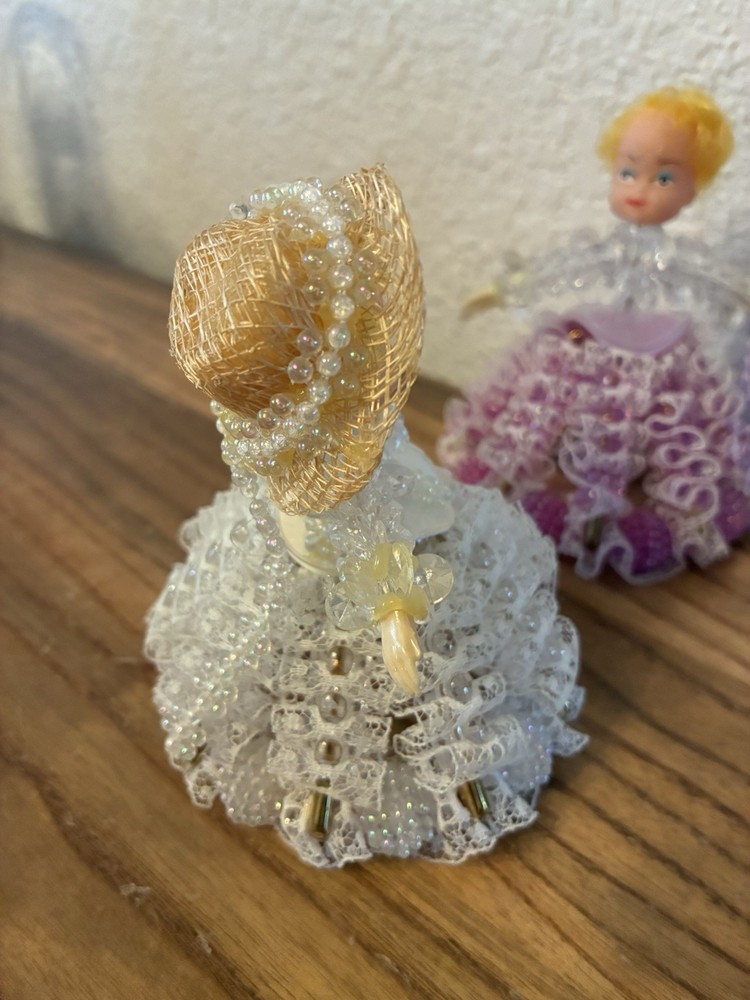 2 Safety Pin Beaded Ladies