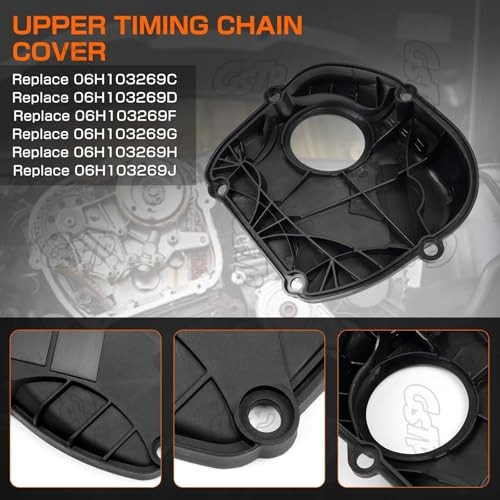 Upper & Lower Engine Timing Chain Cover 2008-2014 Compatible with Audi VW