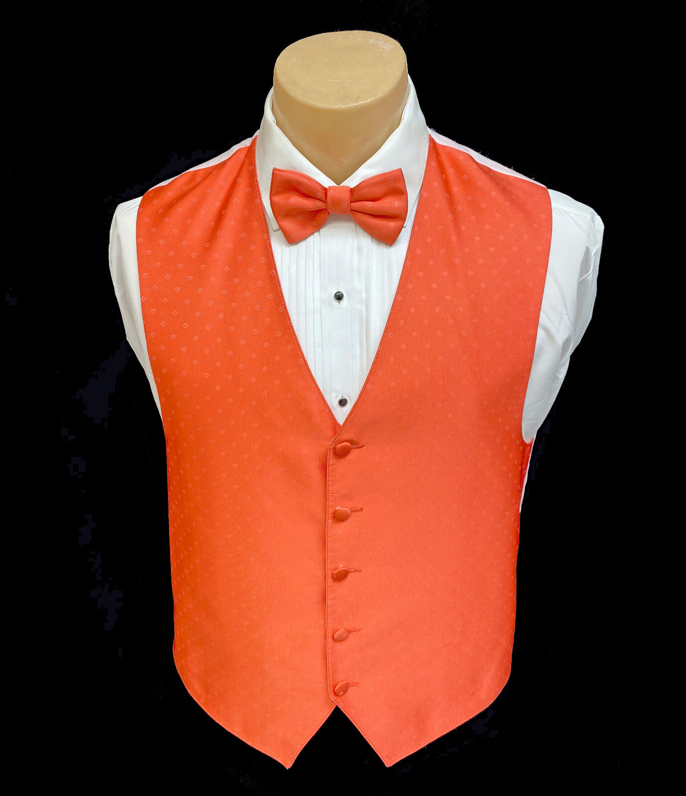 Men's Lauren Ralph Lauren Coral Orange Tuxedo Vest with Choice of Tie