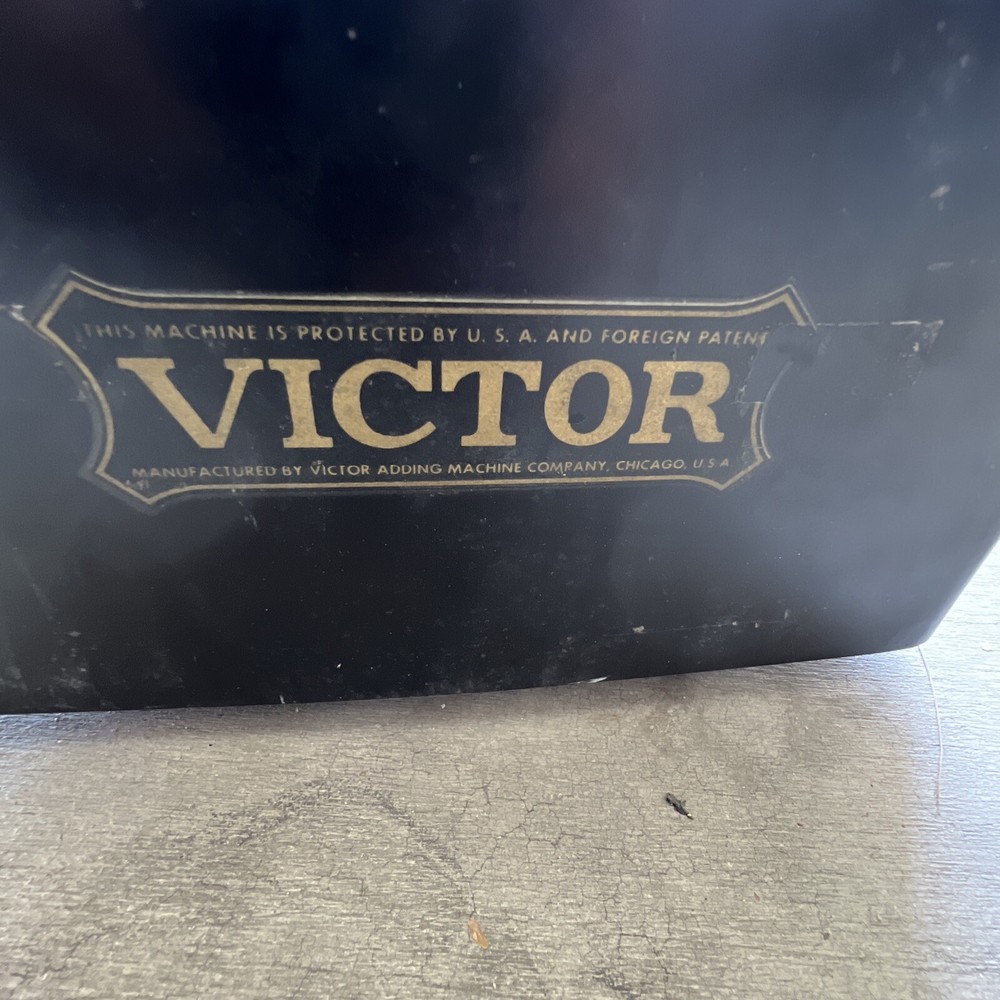 Antique Original Victor Adding Machine 18”x 10” Heavy